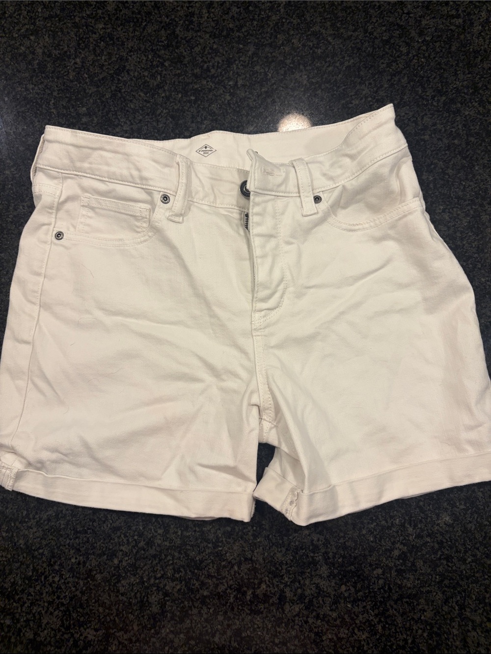 White Women's Denim Shorts - Classic High-Rise Style St. John’s bay